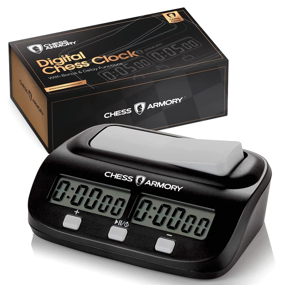 Digital Chess Clock - Portable Timer with Tournament and Bonus Time Features