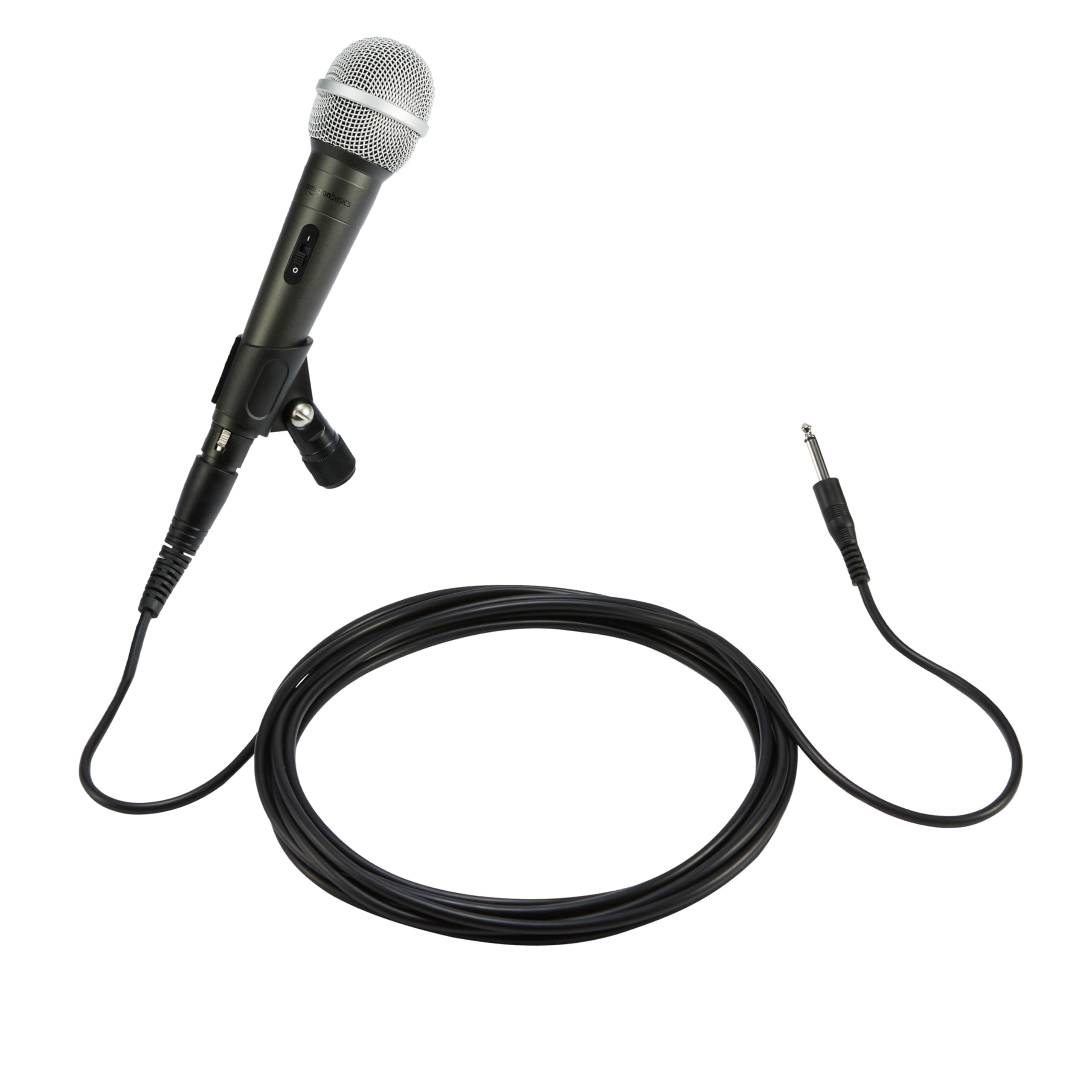 Amazon Basics Dynamic Vocal Microphone with Cable for Podcasting, Recording, Broadcasting, Live Performance, Karaoke, Cardioid Pattern