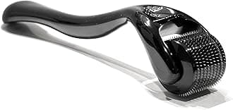 ROSELYNBOUTIQUE Derma Roller 0.25mm Titanium Microneedles - Microneedling Roller for Hair Facial Skin Beard Cosmetic Beauty (0.25 Black)