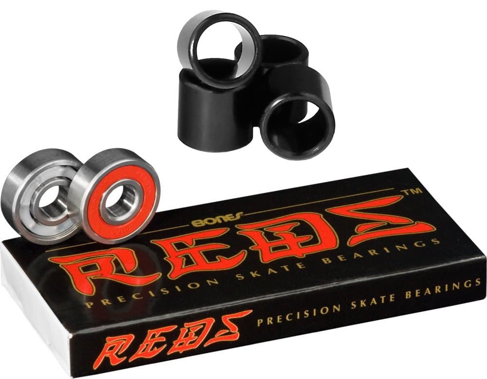 Bones Reds Precision Skate Bearings with Free Kata Bones Spacers