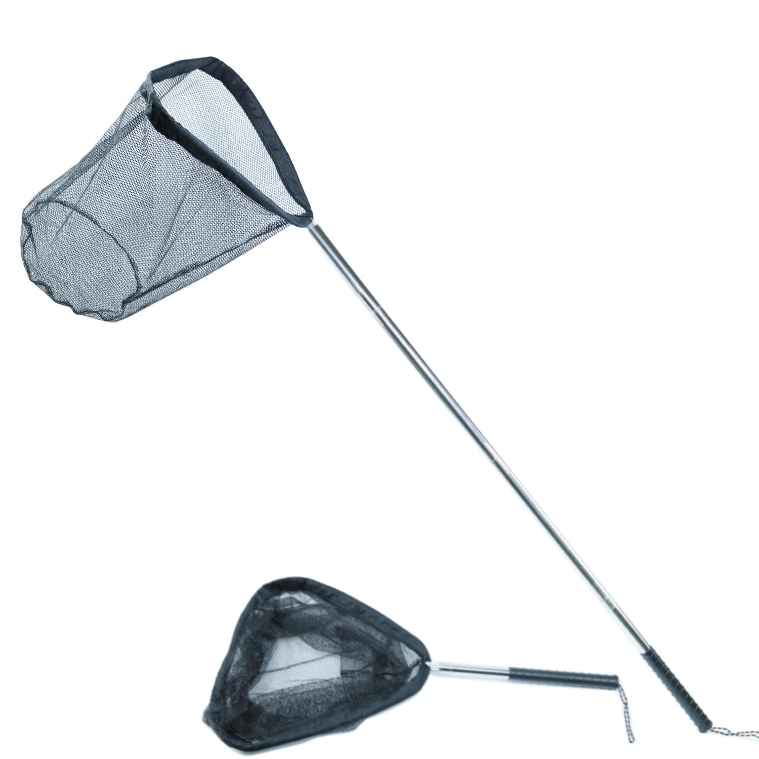 Catch net Small Animal Control net with Stainless Steel Splicing Handle Pole for Small Dogs Feral Cats Rabbits Chickens, Ducks Geese Fish Raccoons Poultry catching Wildlife nets