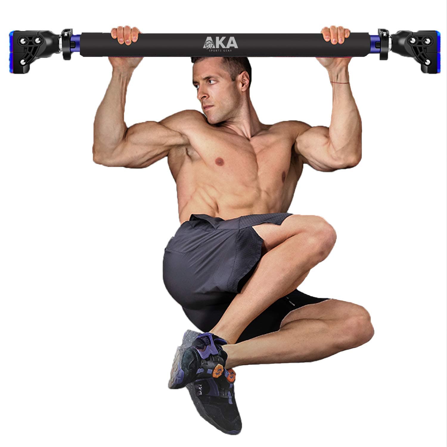 AKA Pull Up Chin Up Bar, Upper Body Workout Door Exercise Bar Without Screw Installation, Doorway Pull up Bar with Locking Mechanism System, with 28.15“ - 37.5''