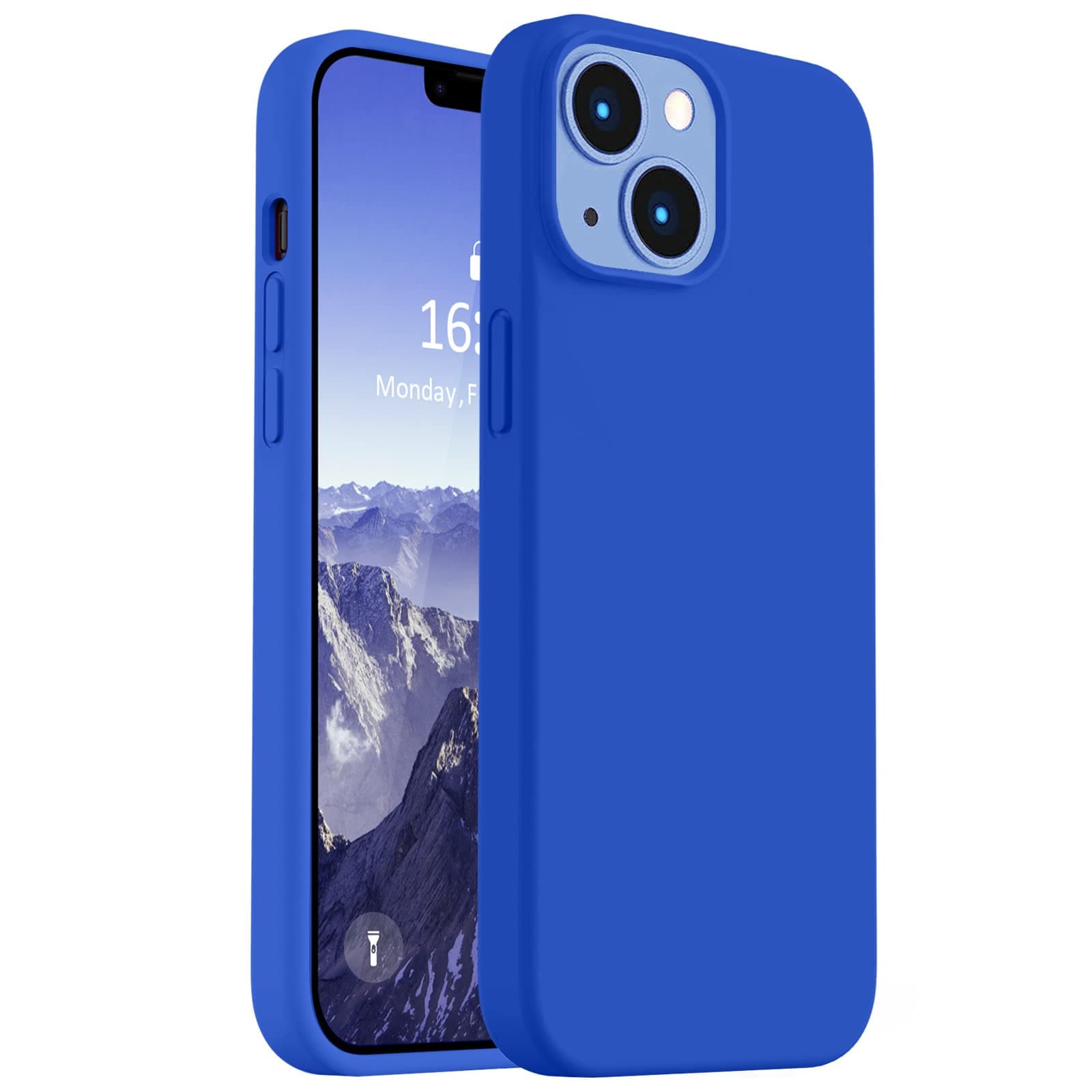 Vooii Compatible with iPhone 14 Case, [Anti-Scratch Microfiber Lining] [Soft Touch Premium Liquid Silicone], Ultra Slim Shockproof Protective Phone Case for iPhone 14 - Klein Blue