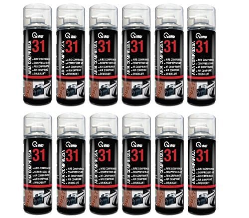 17231 12x Compressed Air Duster Cleaner Spray Can 400 ml CFC Free