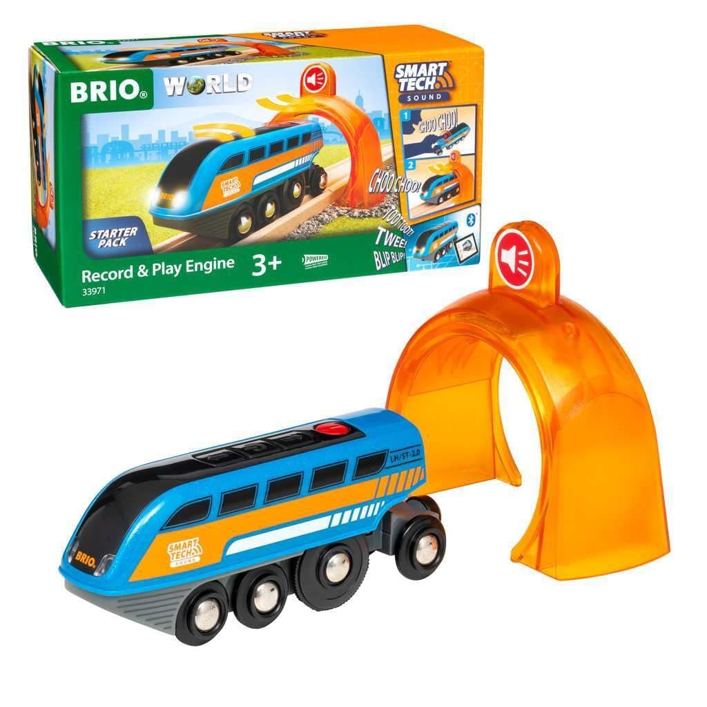 BRIO 33971 Smart Tech Sound Record & Play Engine - Interactive Wooden Toy Train for Kids | Perfect for Age 3 and Up | Enhances Motor Skills