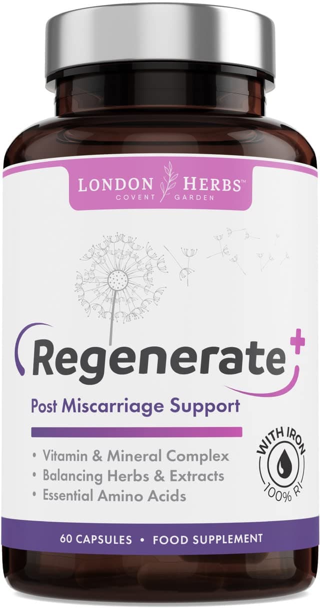After Miscarriage Support Supplement - Herb, Vitamin & Mineral Complex for Physical & Emotional Wellbeing After Baby Loss, Combine with a Baby Keepsake and other Miscarriage gifts for genuine support.