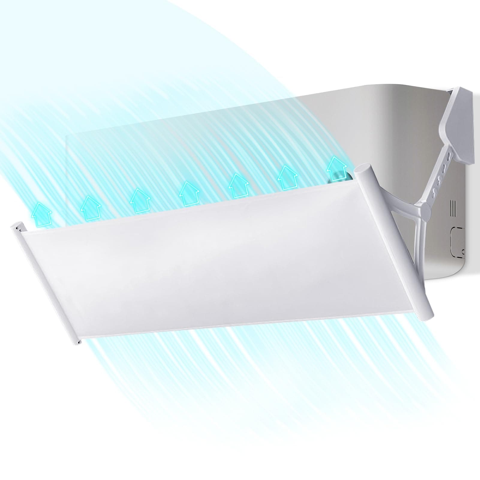URbazaar AC Air Flow Deflector,Adjustable and Retractable Air Conditioner Deflector Punch-free Anti Direct Blowing Plastic Hook Windshield for Home Split Air Conditioner,Protector Maximum Extension