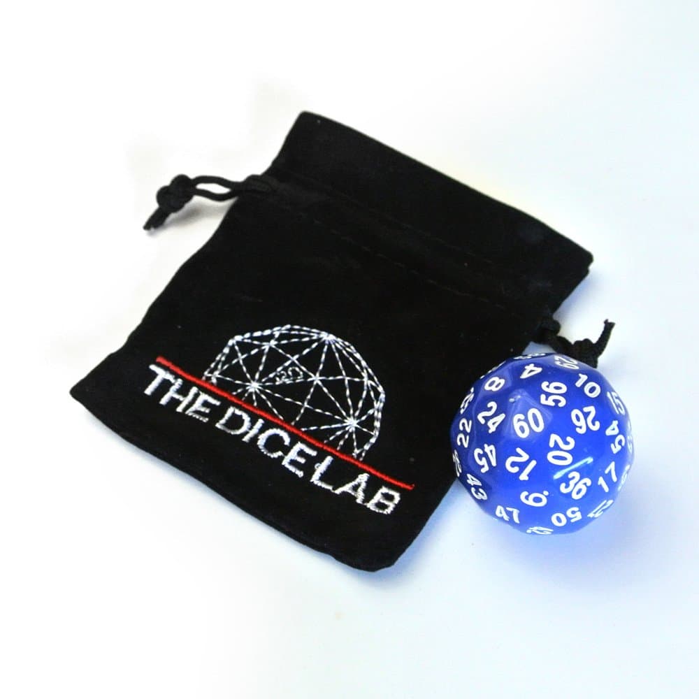 Sixty-sided Die in Blue by The Dice Lab