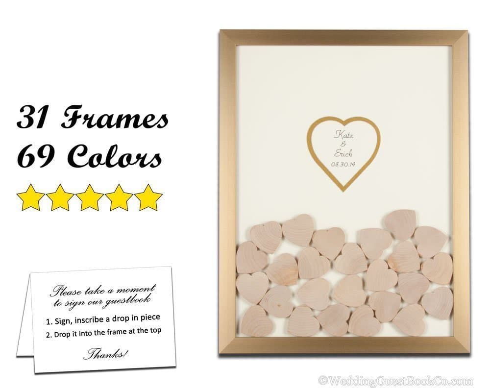 Drop In Hearts Wedding Guest Book