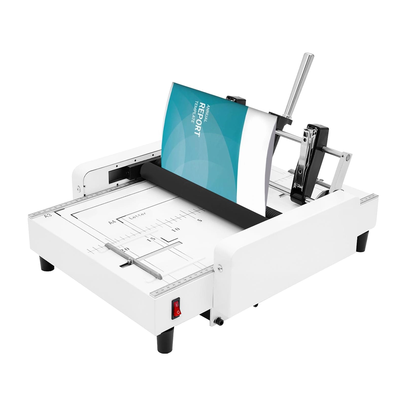 Paper Folding Machine, 11.7" X 16.5" A3 Booklet Making Machine Paper Bookbinding and Folding Booklet Stapling Equipment for Printing Factories and Schools