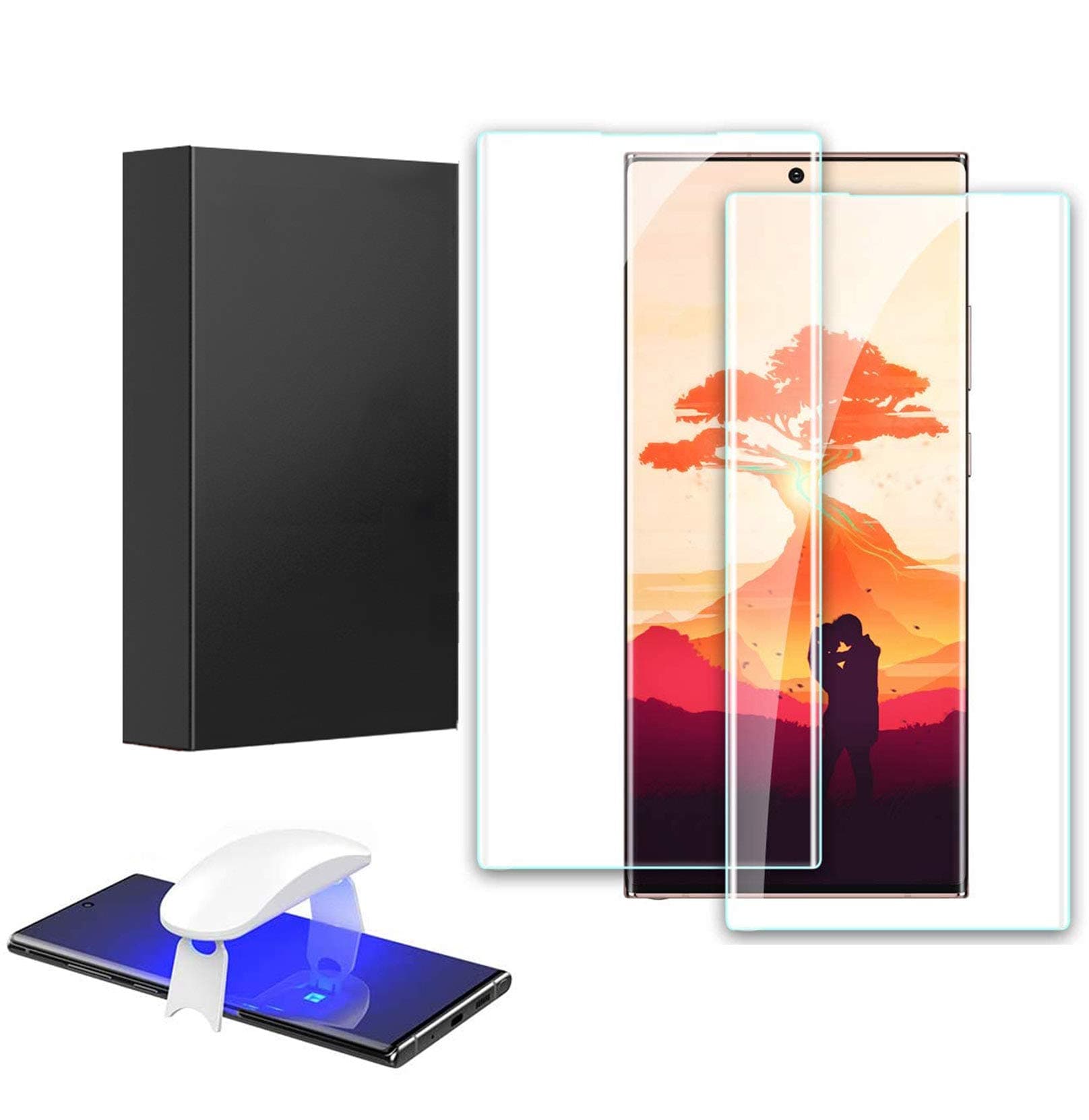 Emand Screen Protector for Samsung Note 20 Ultra UV Tempered Glass, Film HD Screen Saver, 9H Hardness, Bubble-free Screen Replacement Protector Film for Samsung Note 20 Ultra UV (2 Pack)