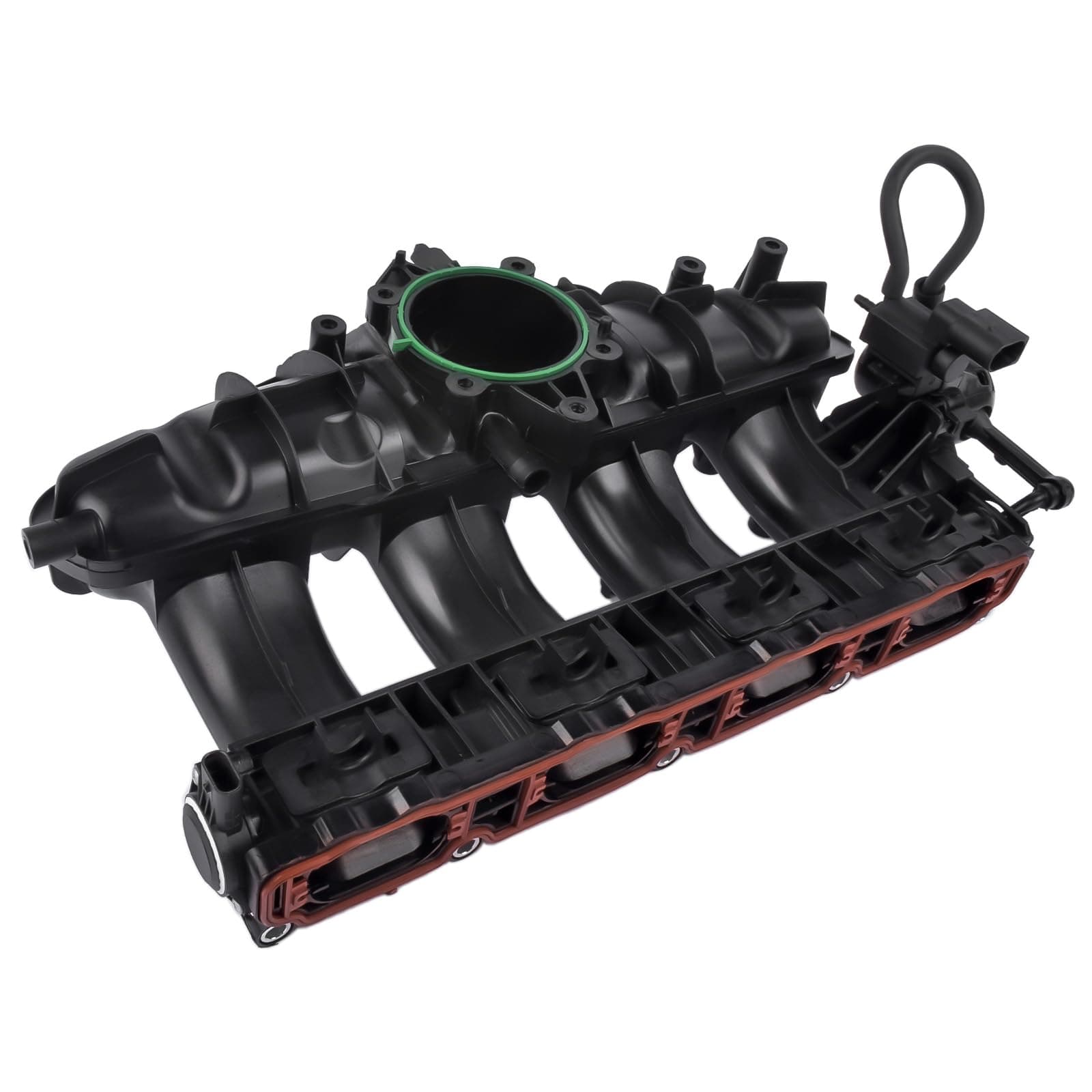 Bario Engine Intake Manifold W/Solenoid Valve, Gaskets & Sensor Replacement for 2009-2017 VW Jetta GTI Golf Passat CC Tiguan, 2008-2013 A3 TT Quattro Q3, CCTA CBFA L4 2.0L # 06J133201AS 06J133201BD