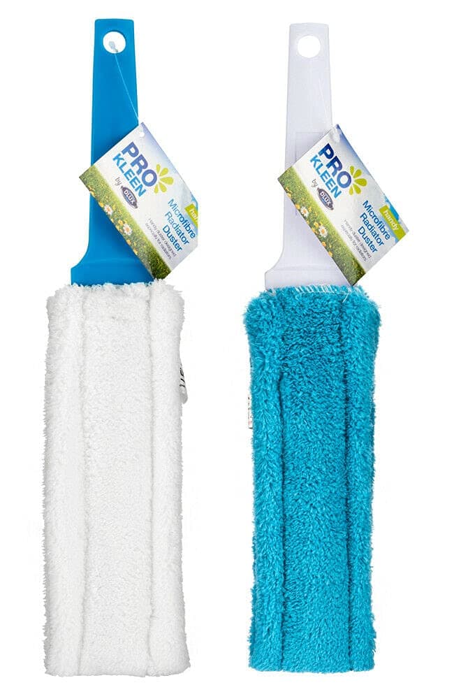 – HOMESHOPA Microfibre Radiator Duster, 2Pk Handheld Flat Duster for Gap Cleaning, Super Durable Absorbent 23cm x 8cm Microfiber duster| Dust, Dirt and Grease Remover Easy to Use