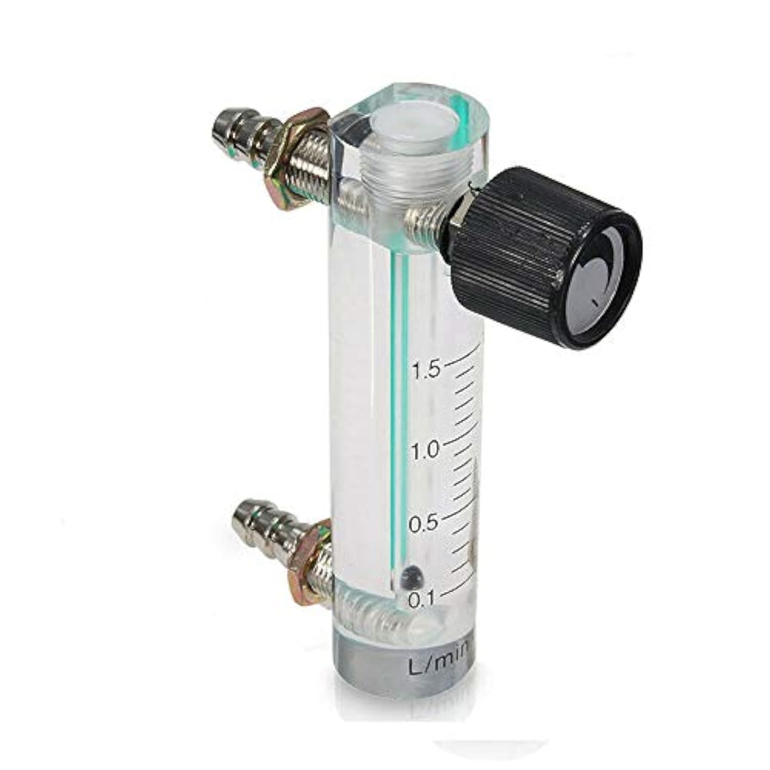 TTAMG Vogueing Tool Flowmeter with Control Valve YB-4M Air Flow Meter Gas Regulator for Oxygen, Air and Gas（0.1-1L/min）