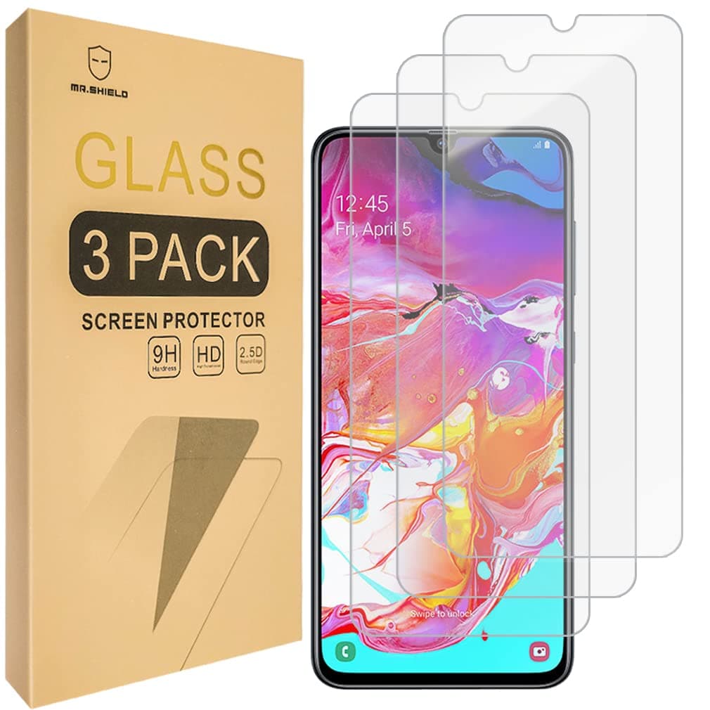 [3-PACK] Designed For Samsung Galaxy A70 [Tempered Glass] Screen Protector with Lifetime Replacement