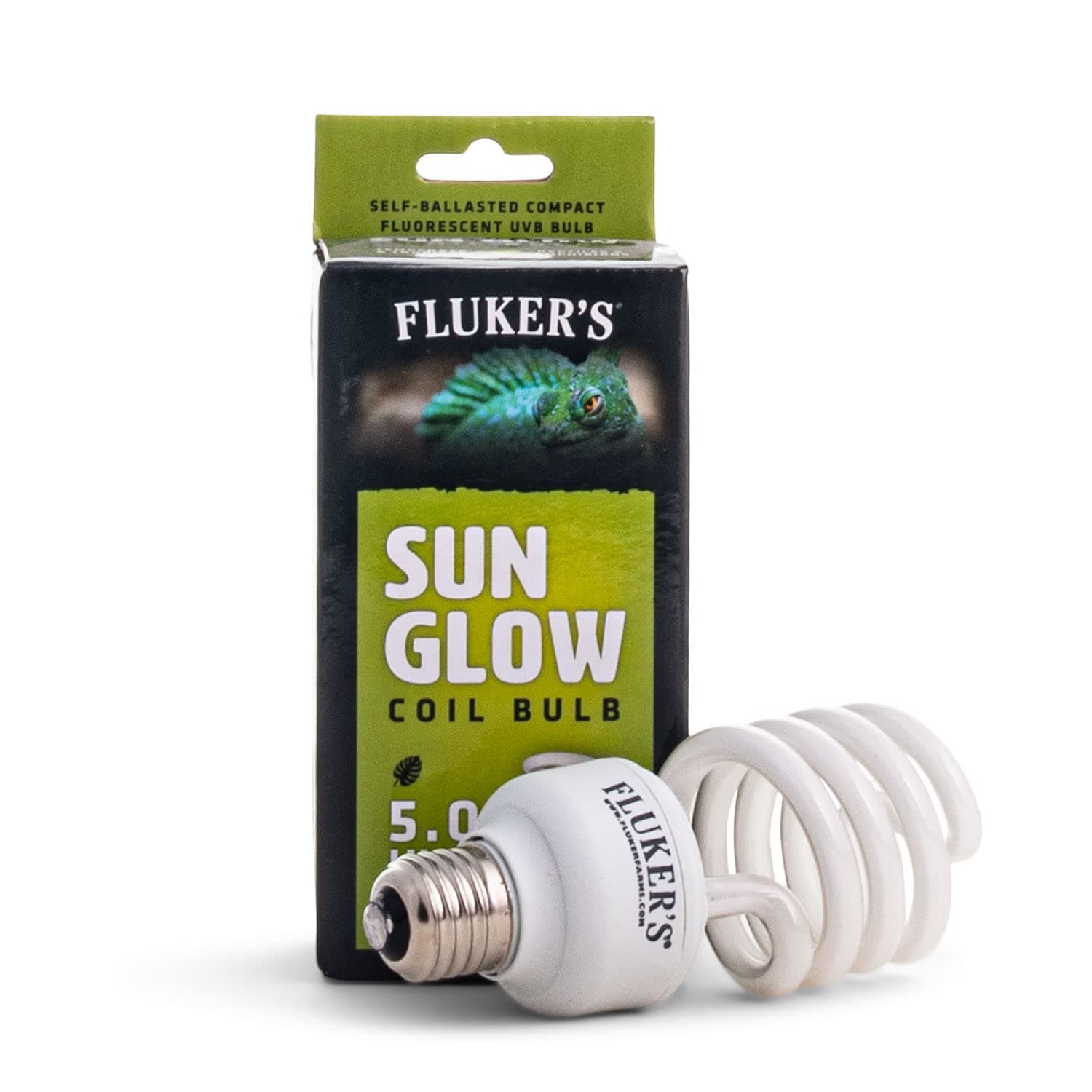 Fluker's Sun Glow 5.0 UVB Fluorescent Coil Bulb for Tropical Reptiles, Reptile Heat Light Stimulates Natural Synthesis of Vitamin D in Captive Reptiles, 26 Watt