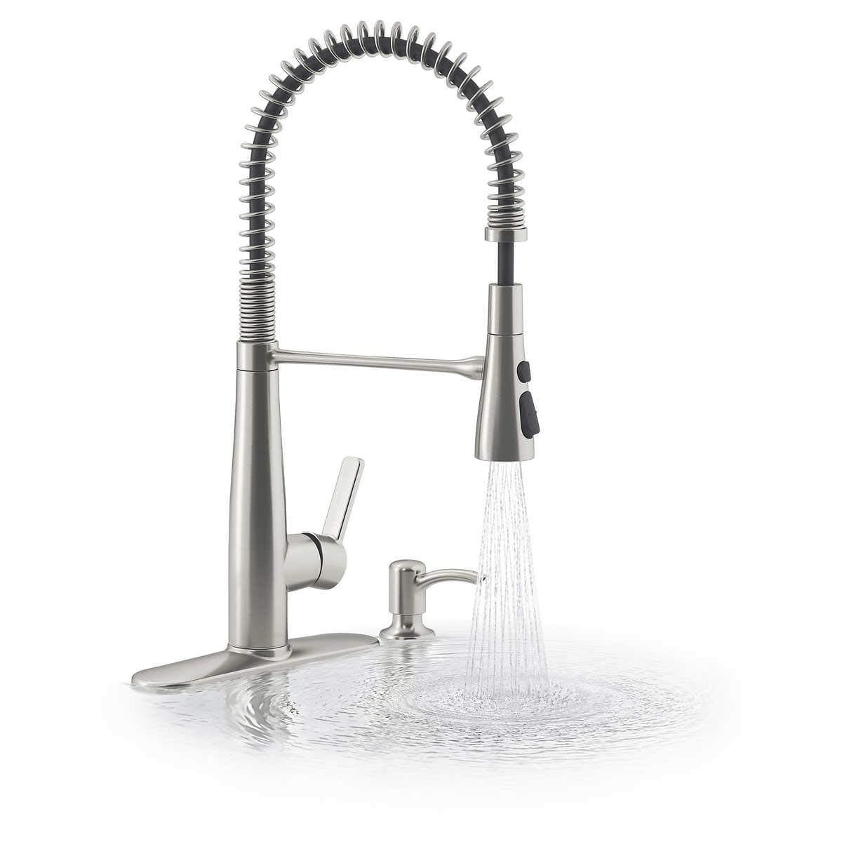 Semiprofessional Kitchen Faucet with Soap Dispenser