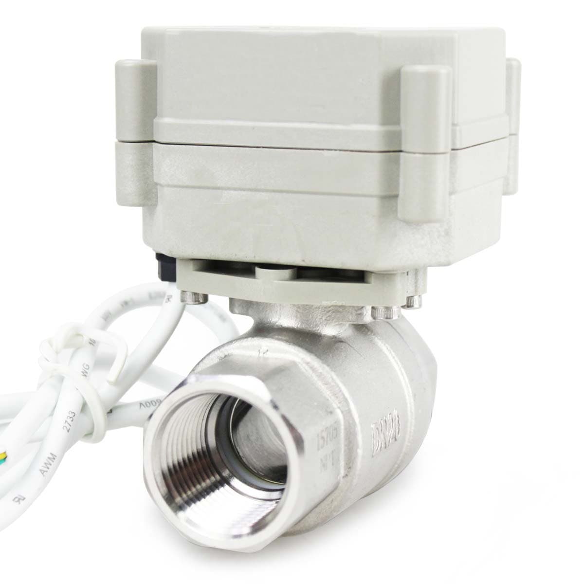 Motorized Ball Valve 3/4" DN20 2 Way SS304 DC12V Normally Closed,NPT Electrical Ball Valve (CR5-01)