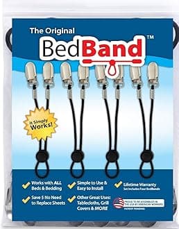 The Original Adjustable Fastener/Holder/Strap/Suspender/Gripper for Your Sheets (3 Pack - Black)