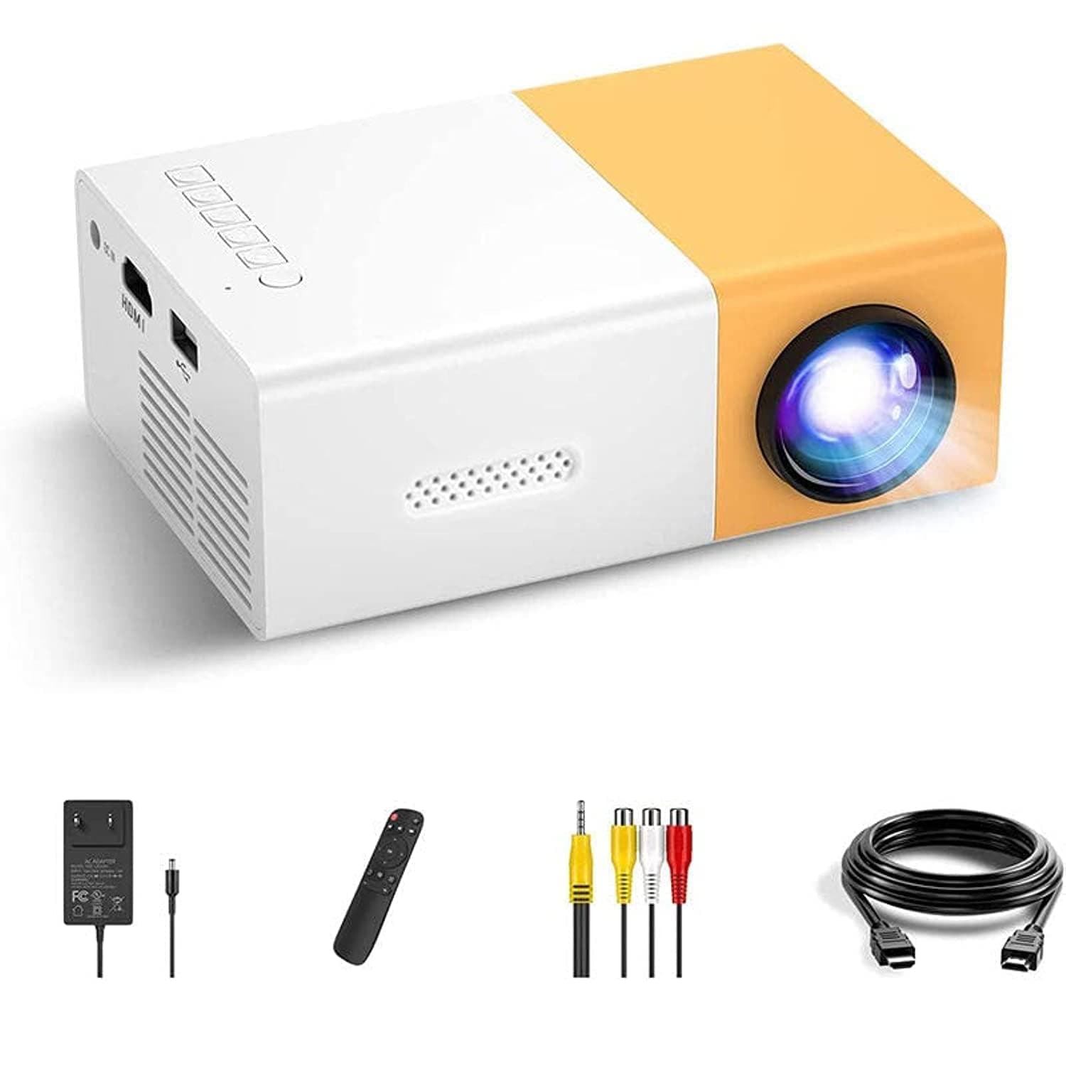 Tecwizz Pro Mini Projector Compact Full HD 1080P Support Movie Room Projector IOS/Android Smartphone