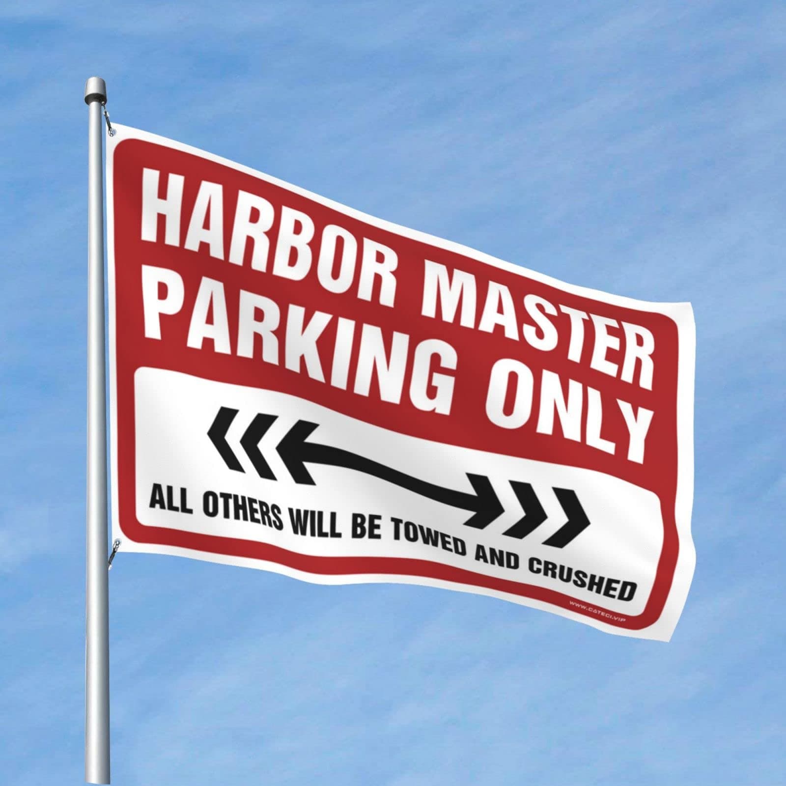 Dorm Flags For Guys Harbor Master Parking Only Flag Funny Home Decor Room Flags For Girls (Size : 152X244CM)