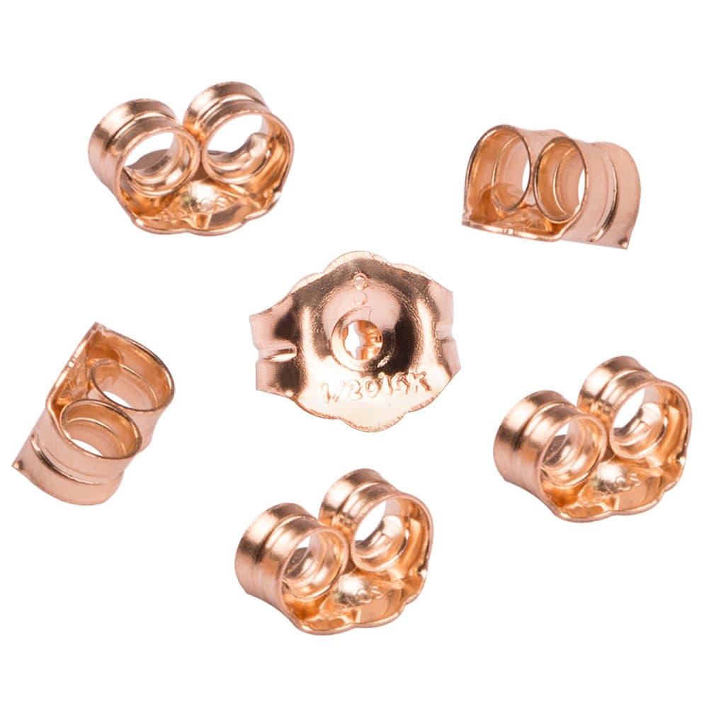 CCMART14K Yellow Gold Earring Backs - 6 Piece Replacement Earring Backs with a Jewelry Bag