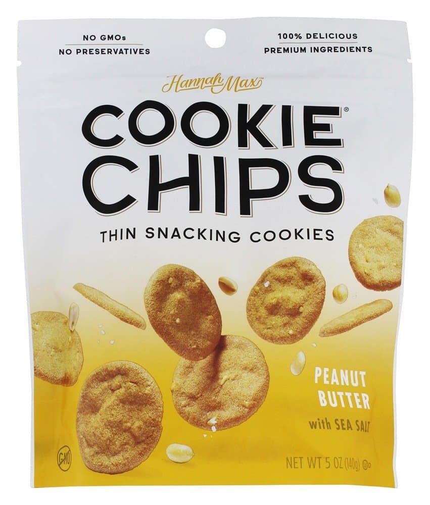 Hannah Max Baking Cookie Chips, Peanut Butter with Sea Salt, 5 Ounce (Pack of 12)