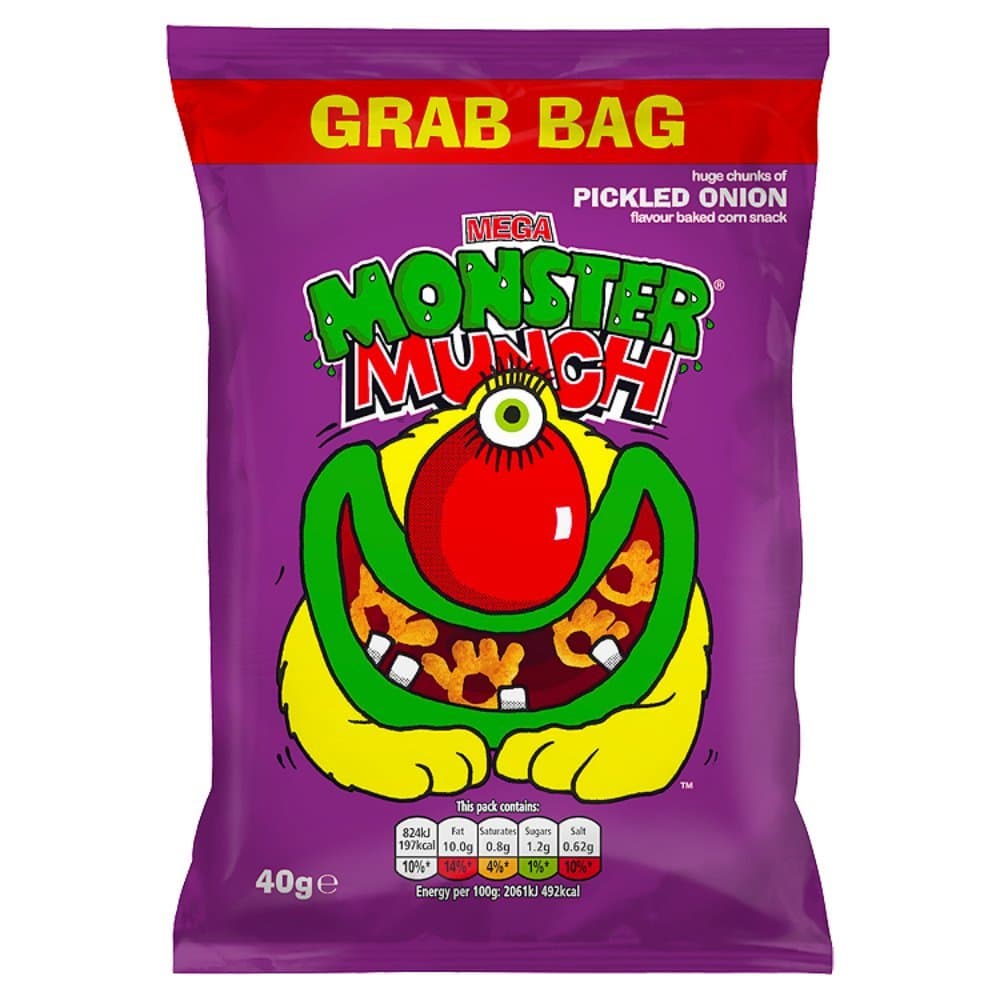 (30 Pack) Monster Munch Pickled Onion - 40g