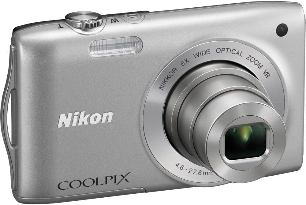 Nikon COOLPIX S3300 16 MP Digital Camera with 6x Zoom NIKKOR Glass Lens and 2.7-inch LCD - Silver (Renewed)