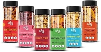 Mix Chips Variety – Healthy Vegan Snacks (Makhana, Spinach, Beetroot, Carrot, Ragi, Quinoa) – Gluten-Free, Low-Calorie, 125g Each Pack (Pack of 6)