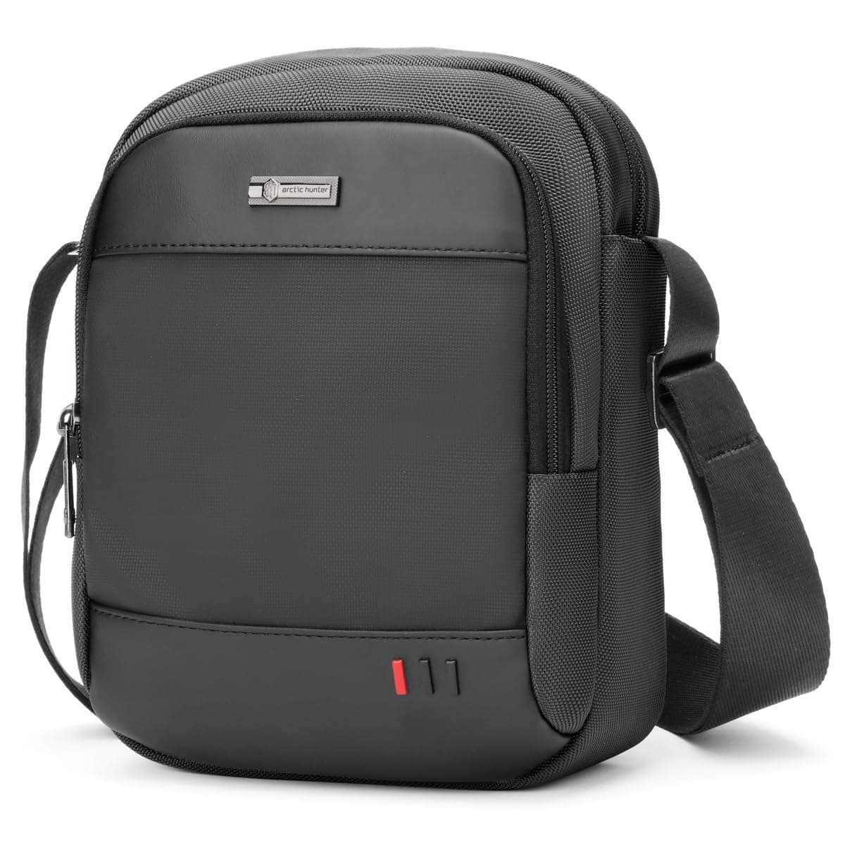 Arctic Hunter Small Sling Bag for Men 4L Side Bag Sleek Crossbody Bag for 8-inch iPad Pocket Premium Mobile Bag 1680D Polyester Water-resistant Shoulder Bag for Business Office Casual