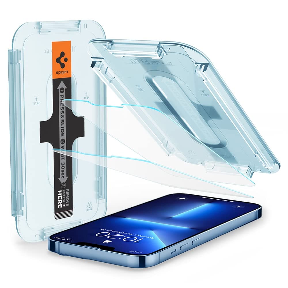 Spigen Tempered Glass Screen Protector designed for iPhone 14 Plus/iPhone 13 Pro Max [2 Pack]