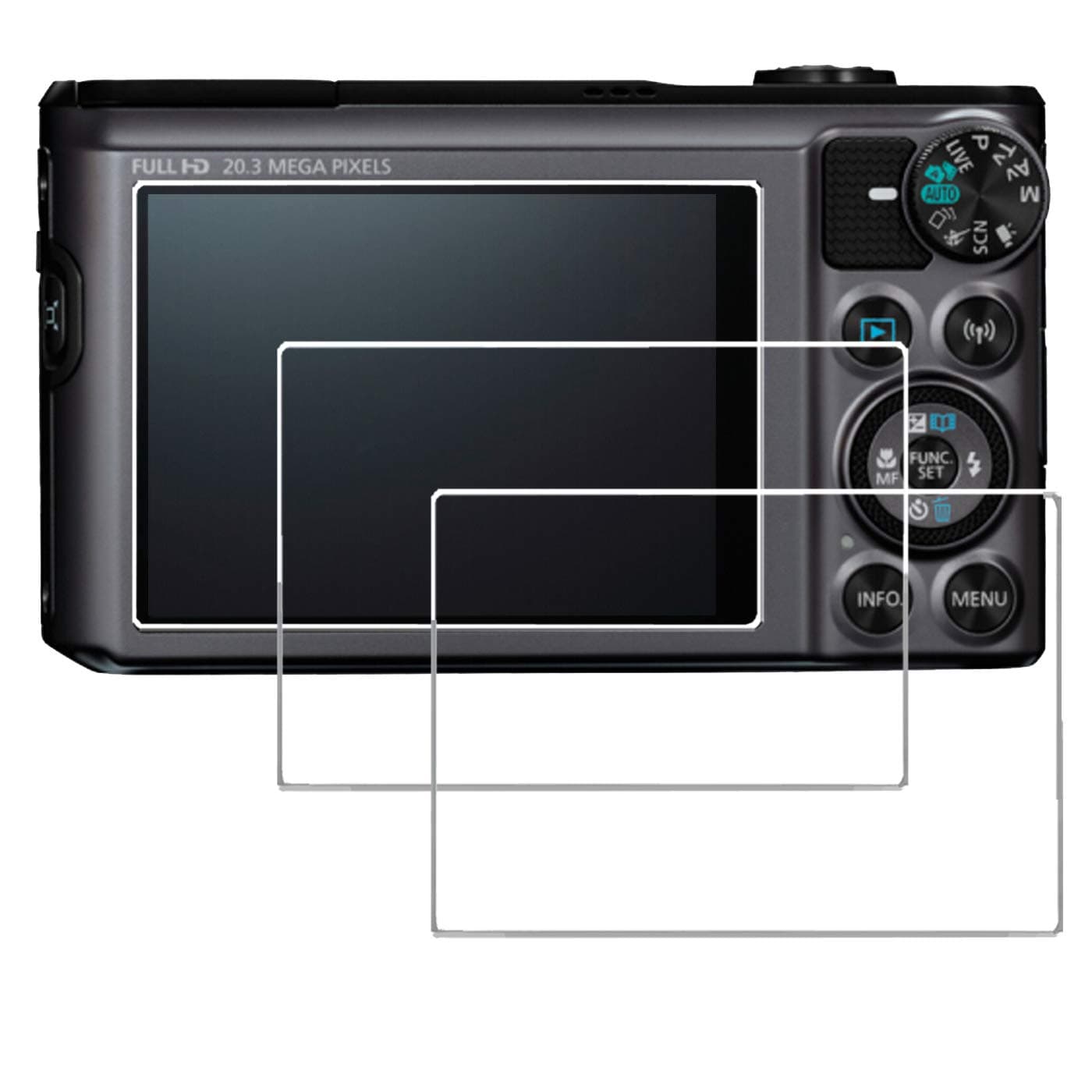 Glass Screen Protector Compatible for Canon Powershot sx740 hs sx730 hs, Clear Tempered Glass Hard Protective Shield Film Cover (3pack)