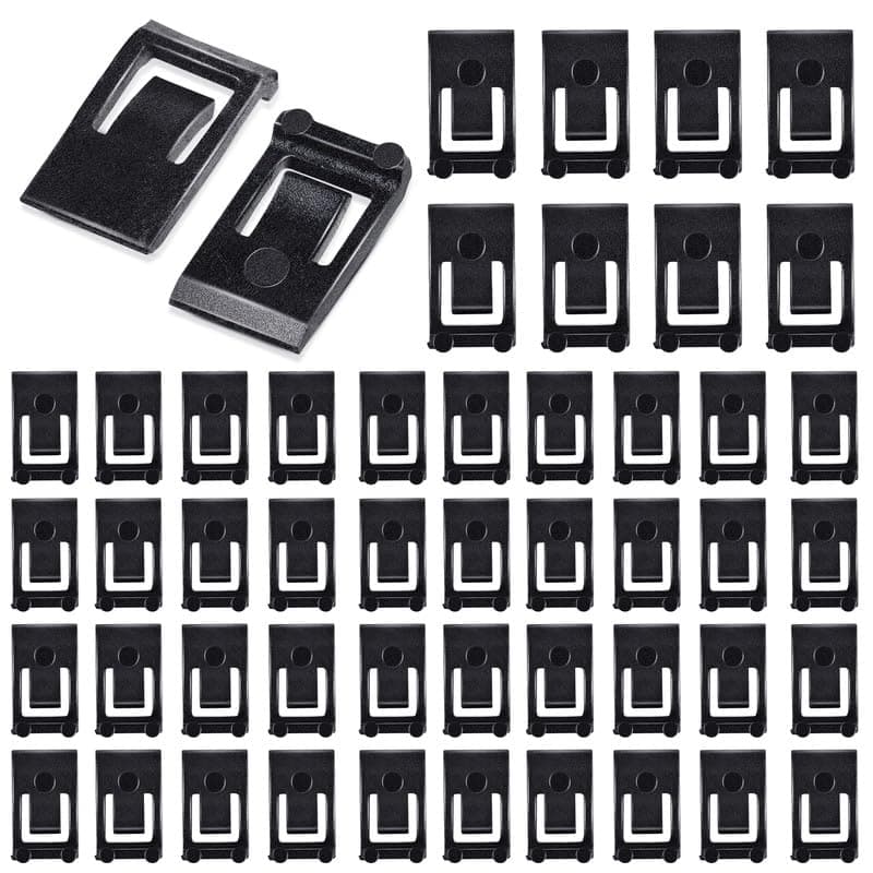 Dreyoo 50 Pcs Cabinet Hinge Restrictor Clips, 86 Degree Angle Restriction Clips, Only for European Kitchen Cabinet Door Hinges Except Soft Close Hinges, Black