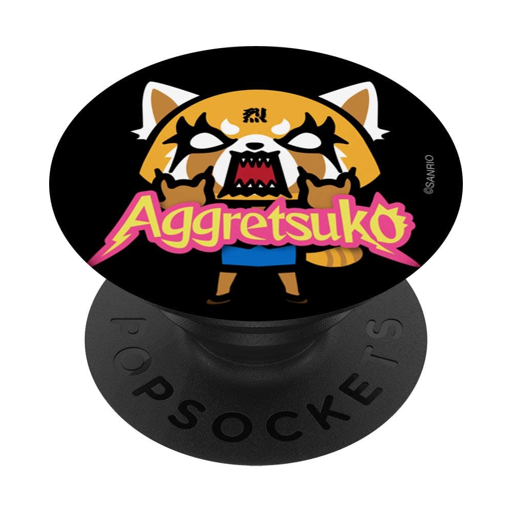 Aggretsuko Logo PopSockets Stand for Smartphones and Tablets PopSockets PopGrip: Swappable Grip for Phones & Tablets