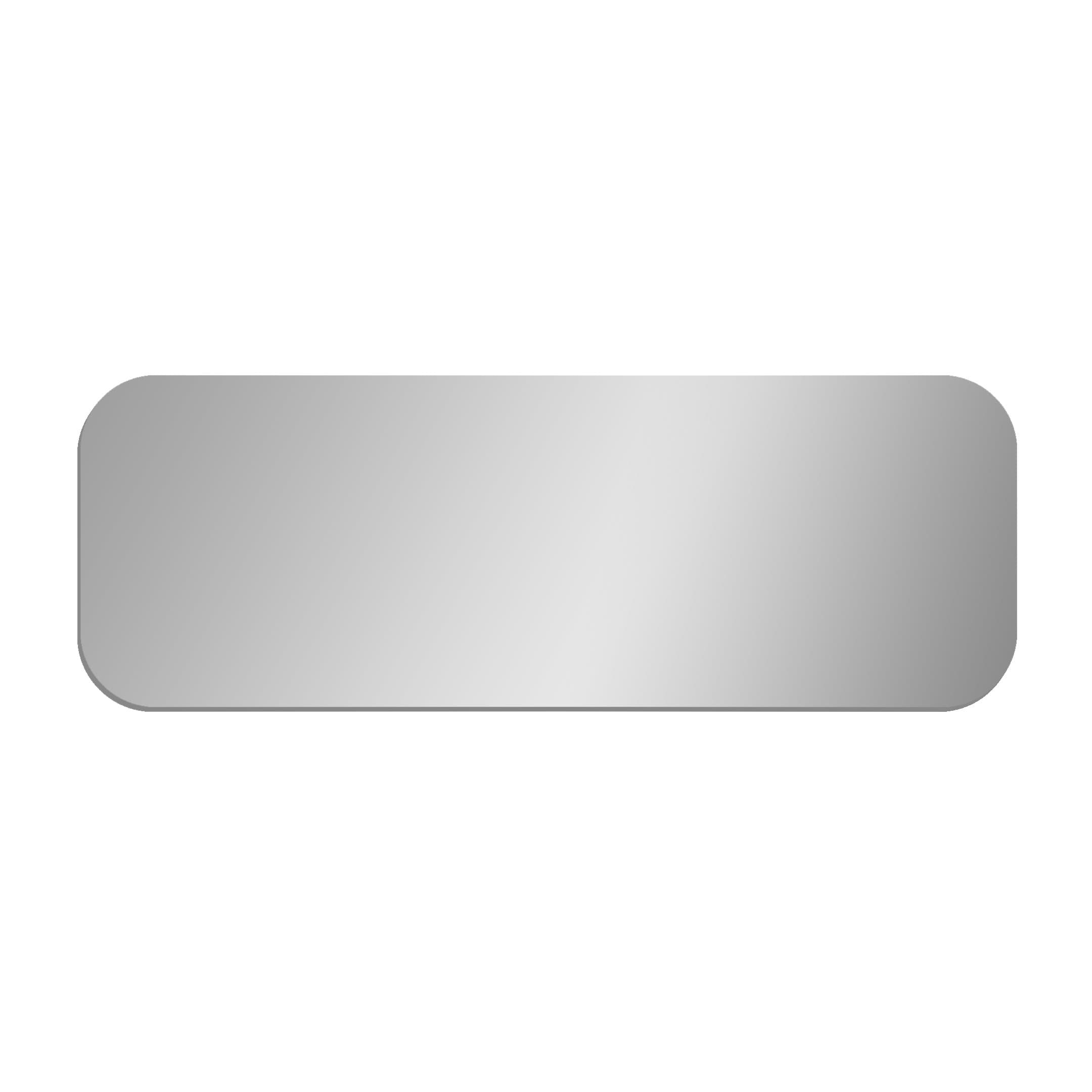 Glossy Gallery Rectangle Shatterproof Acrylic Safety Mirror with Rounded Corners - 8in x 24in