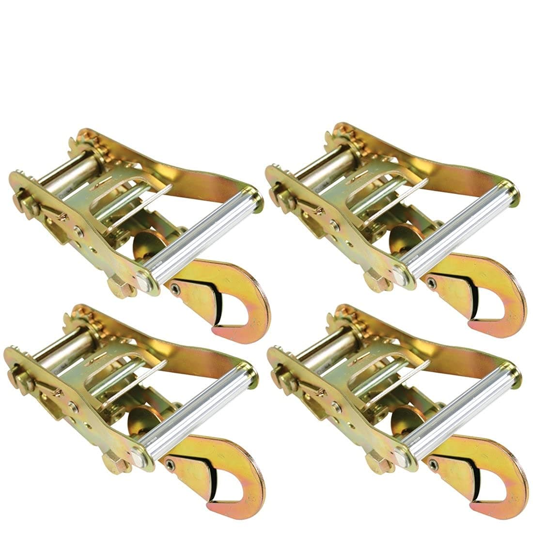 VULCANRatchet Strap Buckles - Snap Hooks - 4 Pack - 3,300 Pound Safe Working Load