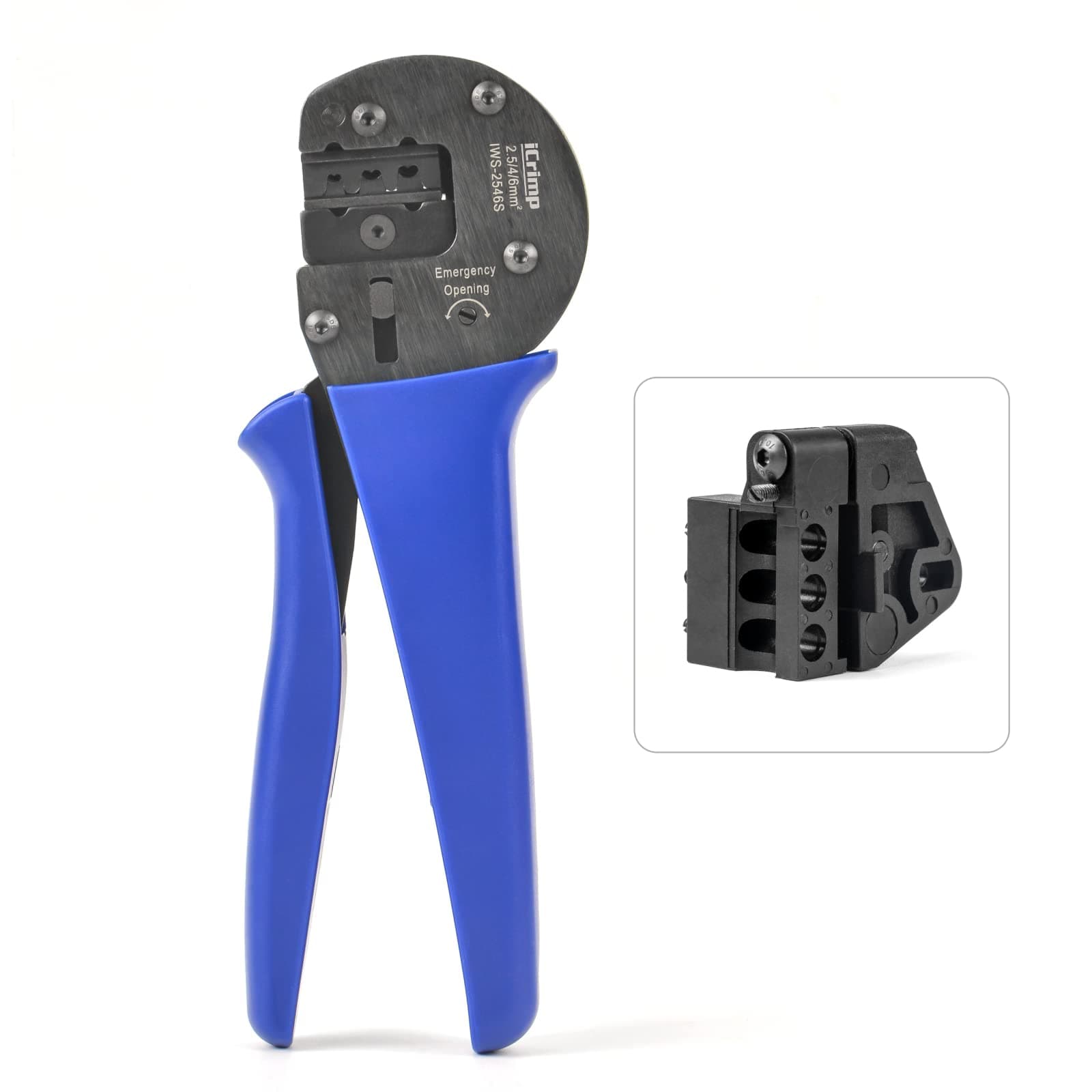 – iCrimp IWS4 Solar Crimping Tool, Precision Crimper for 2.5/4/6.0 mm² Solar PV Cables, Compatible with Male and Female Solar Panel Connectors for PV Systems