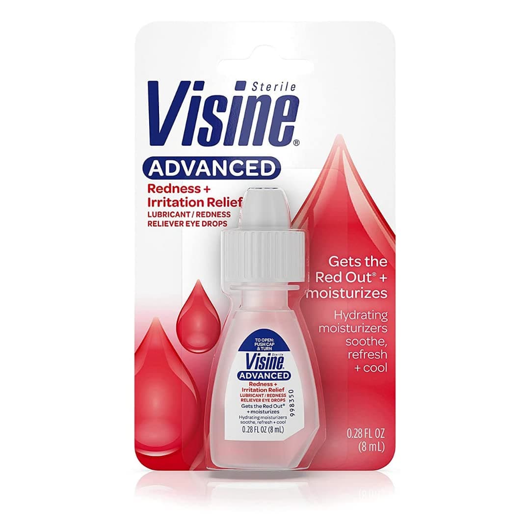 Visine Advanced Relief Lubricant/Redness Reliever Eye Drops, 0.28 OZ
