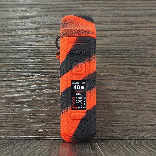 DEKPRO Silicone Protective Case for smok rpm40 System with Cap, Rubber Skin Cover Sleeve Shield Wrap (Black red)