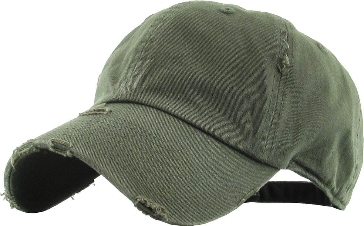 KBETHOS Vintage Washed Distressed Cotton Dad Hat Baseball Cap Adjustable Polo Trucker Unisex Style Headwear Adjustable