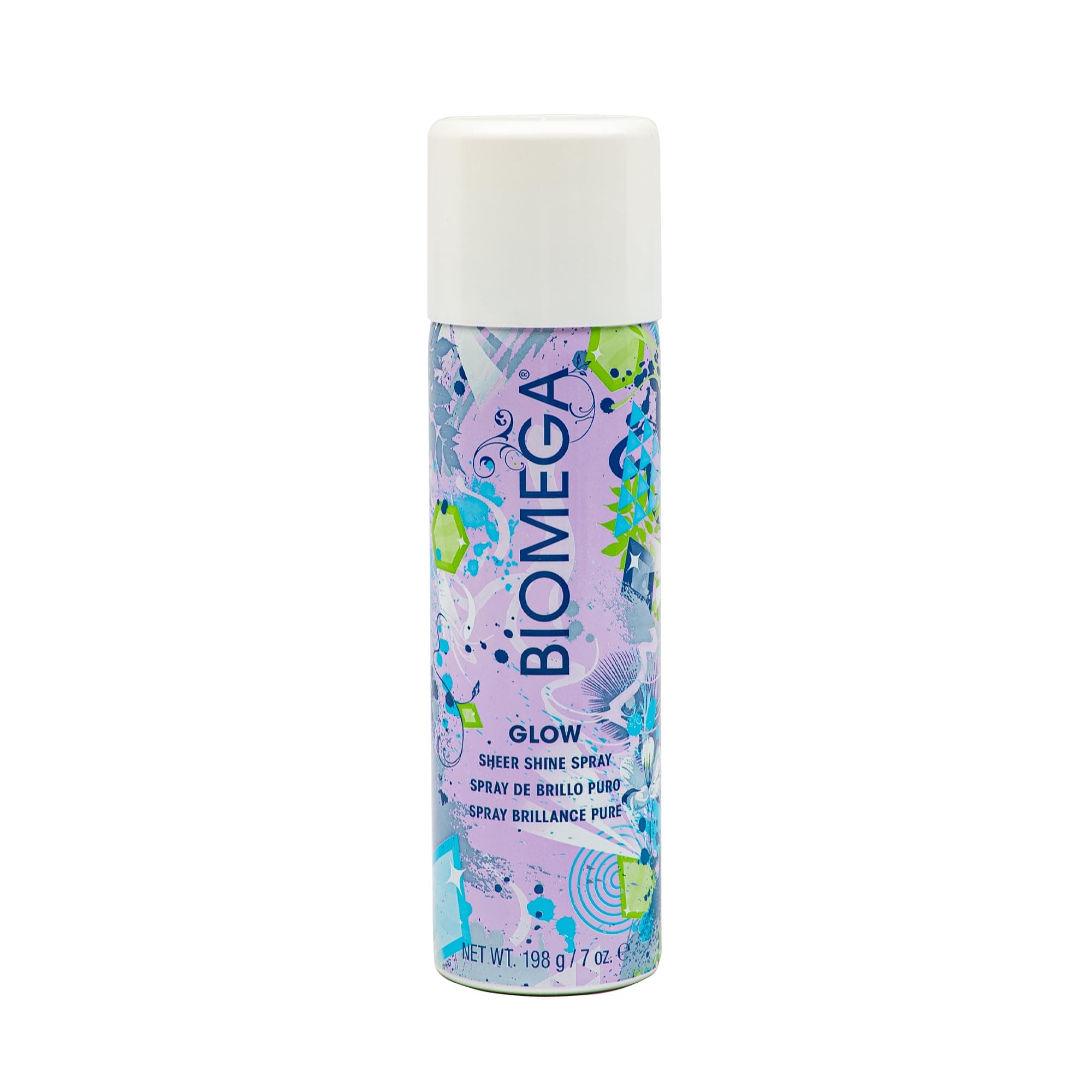 BIOMEGA Glow Sheer Shine Spray, 6 Oz, A Micro-Light Finishing Shine Spray with UV Protection, Delivers Instant, Healthy-Looking Shine, Ultra-Rich Nutrients Nourish Hair