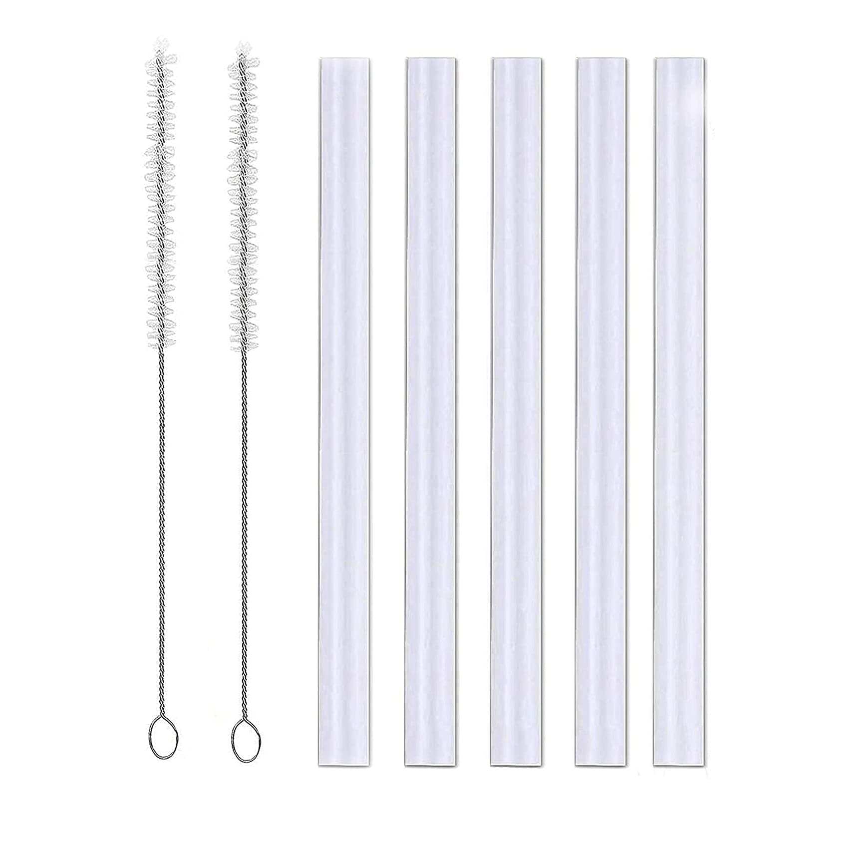 Replacement Straws for CamelBak Eddy Kids 12oz Water Bottle Replacement Straws Set, Accessory for CamelBak, Include 5 Straws and 2 Straw Brush by SLA (12oz-2)