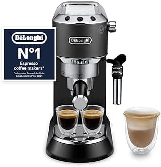 – De'Longhi Dedica Style, Traditional Barista Pump Espresso Machine, Coffee and Cappuccino Maker, EC685BK, Black
