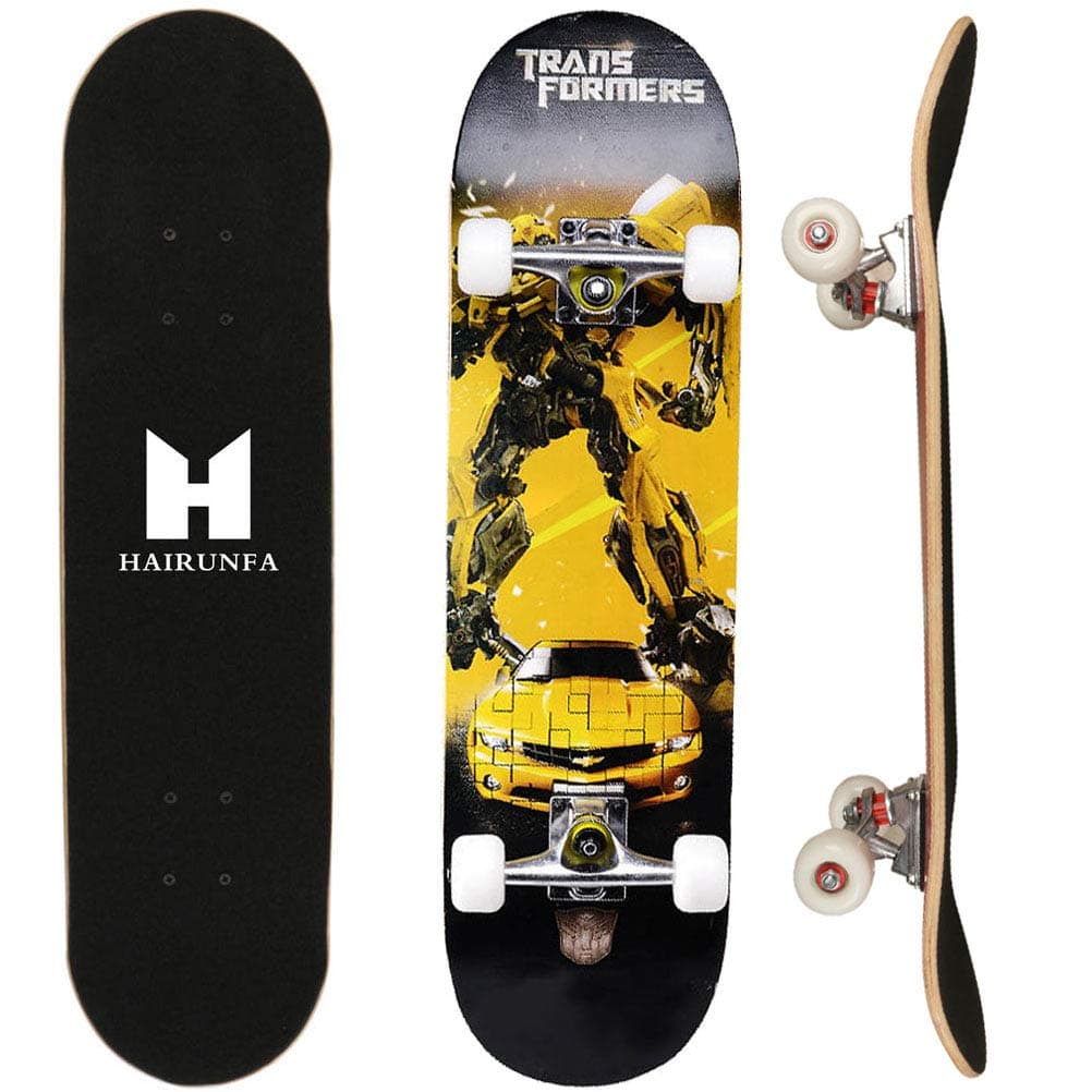 31"x8" Complete Skateboards 7-Layer Maple Double Kick Concave Skateboards for Boys Girls Teens Beginners.