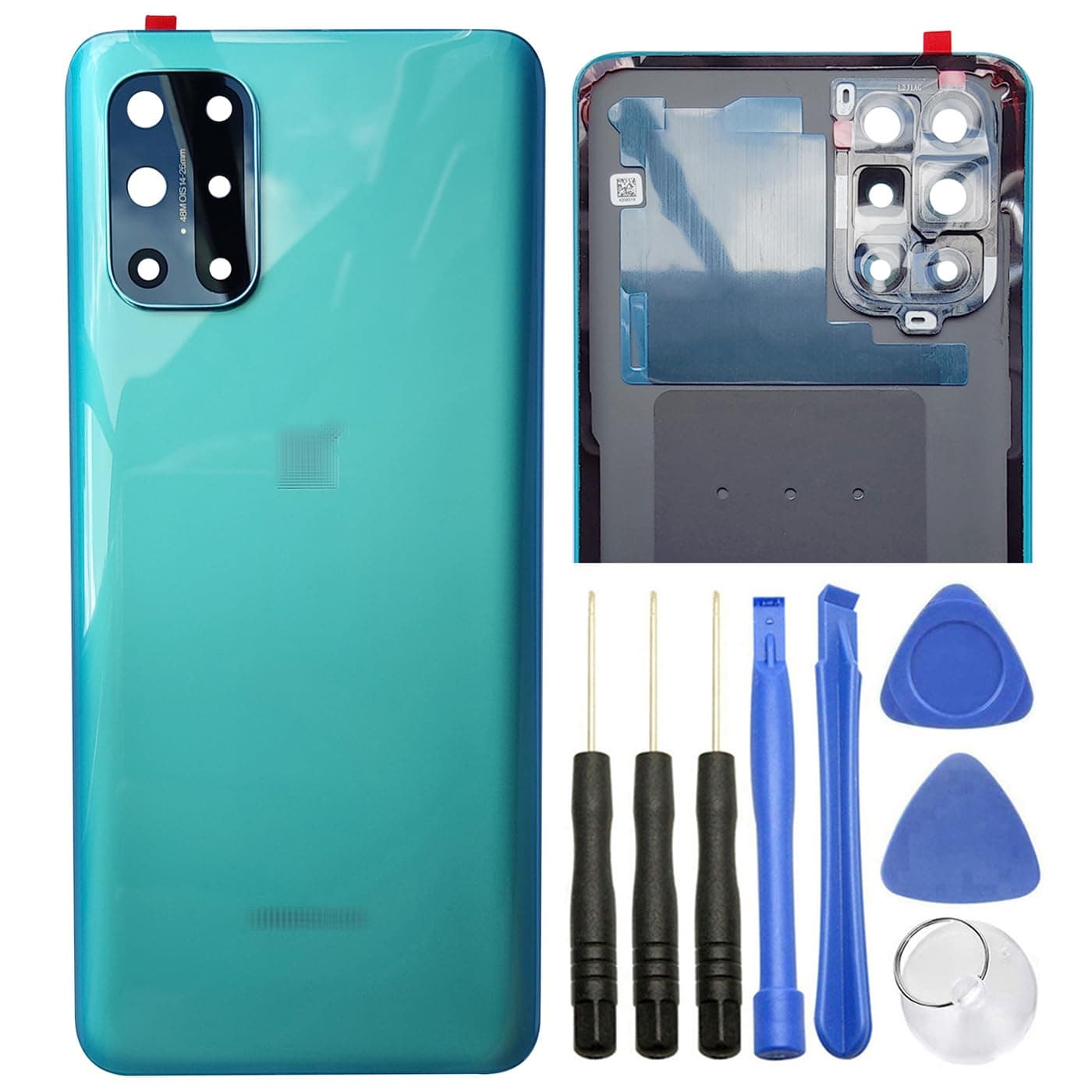 Ubrokeifixit for OnePlus 8T Housing Rear Panel Back Glass Door Cover Replacement for OnePlus 8T 6.55"(NOT for 8 6.55",NOT for 8 Pro 6.78") (8T 6.55"/Green)