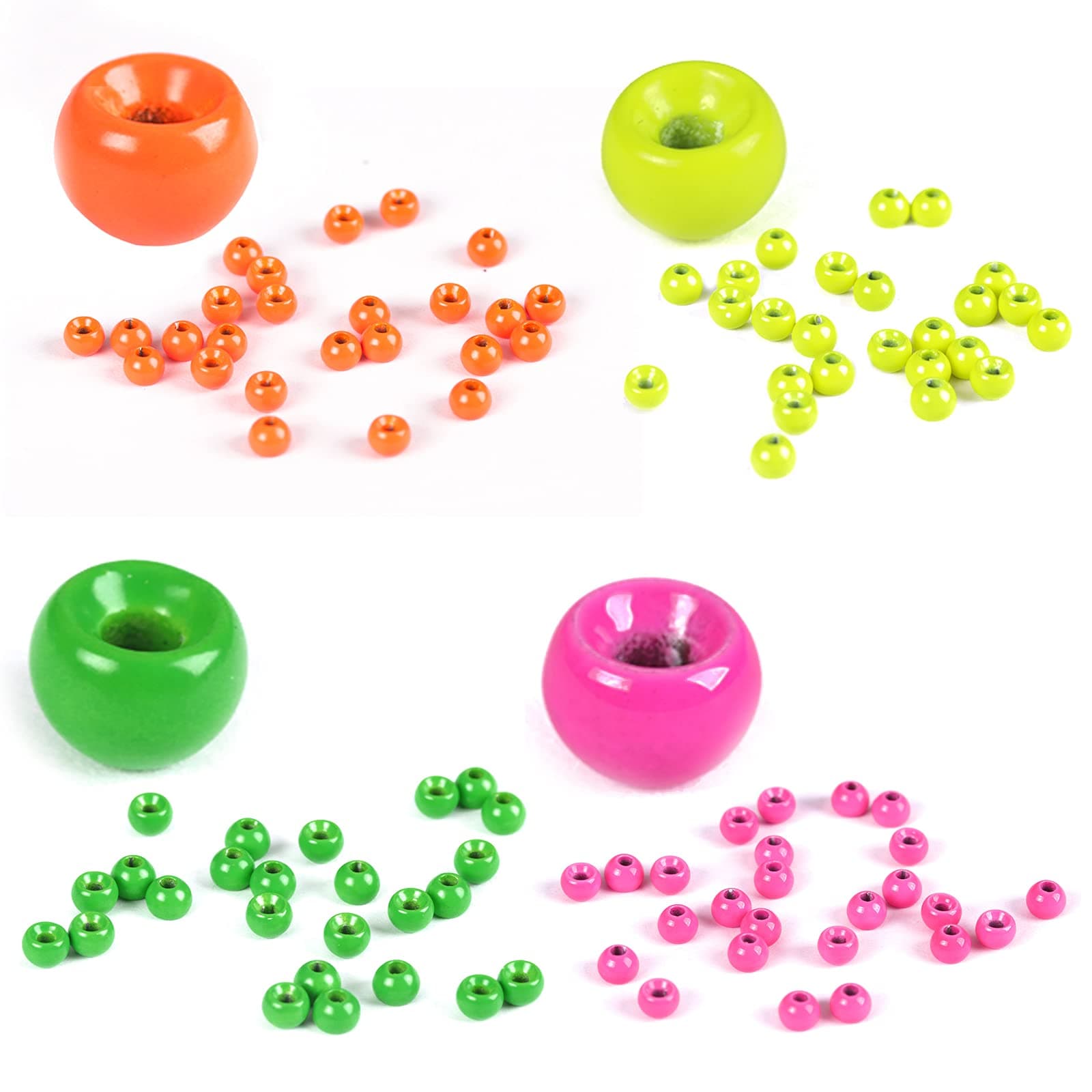 M MAXIMUMCATCH Maxcatch 100PC/LOT Tungsten Fly Tying Beads Head for Nymph Fishing Materials 10 Colors