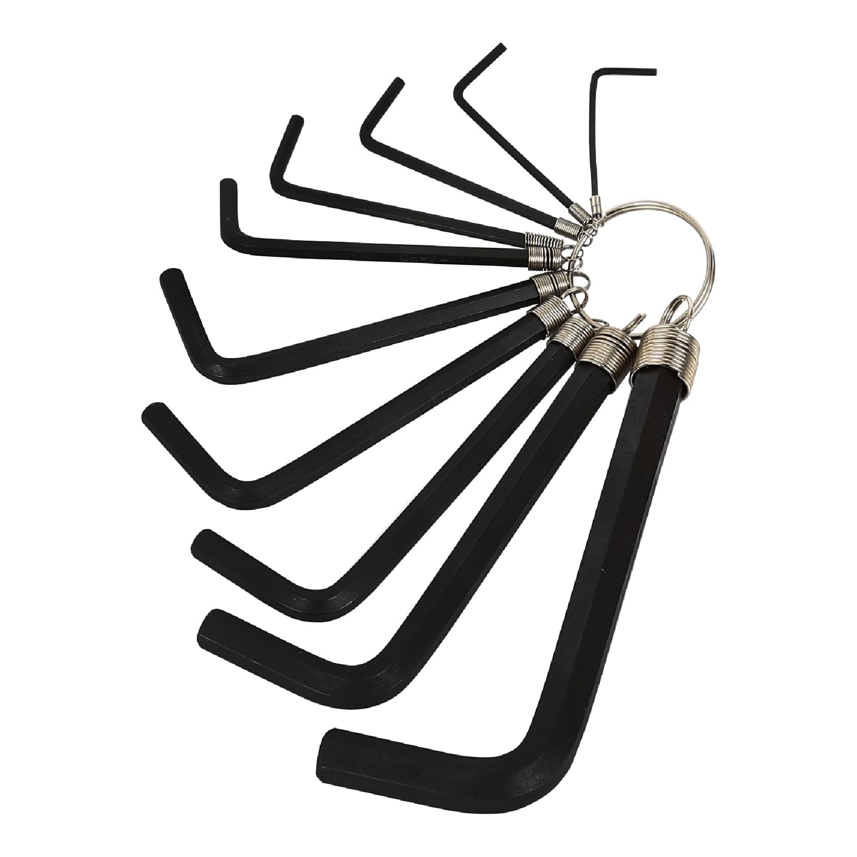 VTOOLS 10-Piece Folding Allen Hex Set (1.5-10mm), Chrome Vanadium CRV, Easy to Carry, Comfortable Handle, Ideal for Construction and DIY Work, black, VT2242