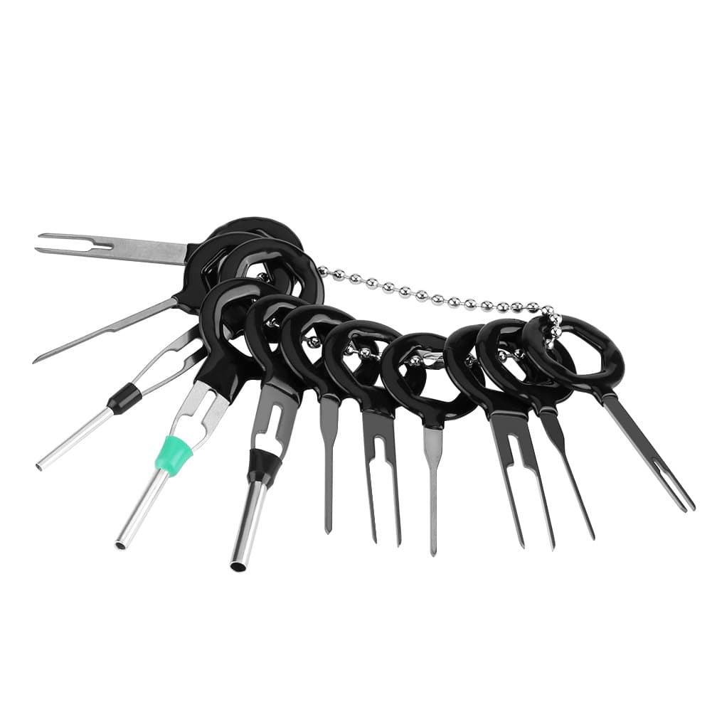 Qiilu Car Wire Harness Plug Terminal Extraction Pick Back Needle Remove Tool Set, Connector Crimp Pin