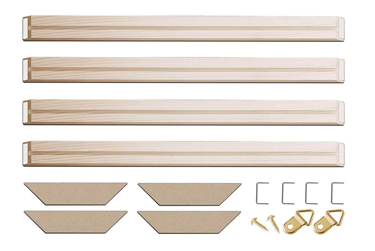 DIY Solid Wood Canvas Frame Kit 40 x40 Inch for Oil Painting & Wall Art - Customized Wooden Art Frames for Paintings & Canvases - Easy to Build Canvas Stretching System - Framed Picture Accessories